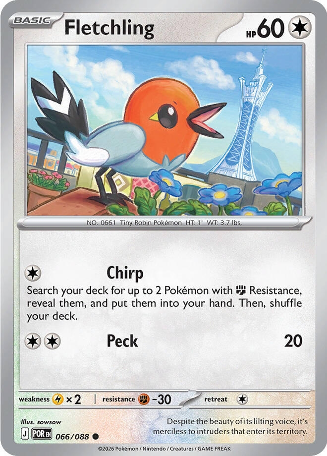 Fletchling (066/088) (Reverse Holofoil) (ME03: Perfect Order)